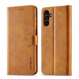 Lc.Imeeke Samsung Galaxy A35 Cover med Kreditkortholder Kickstand Lysbrun