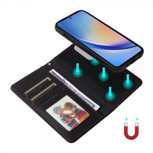 Betopnice Samsung Galaxy A35 Etui med Aftageligt Cover 005 Sort