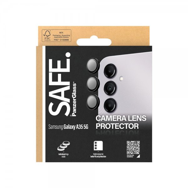 SAFE by PanzerGlass Samsung Galaxy A35 Kamerabeskyttelse Sort