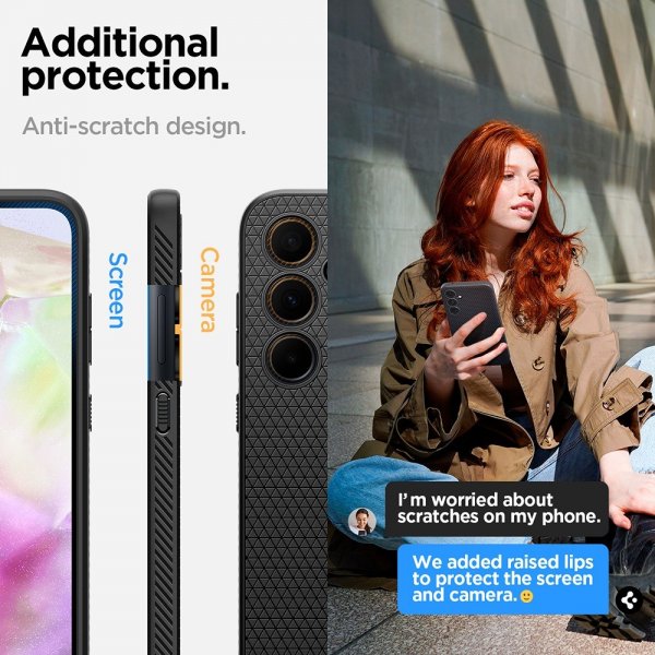 Spigen Samsung Galaxy A35 Cover Liquid Air Mat Sort