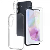 Northjo Samsung Galaxy A35 Cover med Skærmbeskyttelse og Kamerabeskyttelse 3-i-1