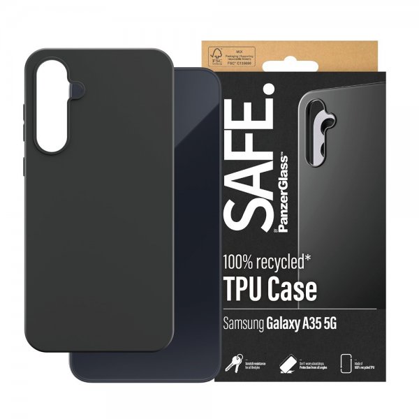 SAFE by PanzerGlass Samsung Galaxy A35 Cover Blød TPU Case Sort