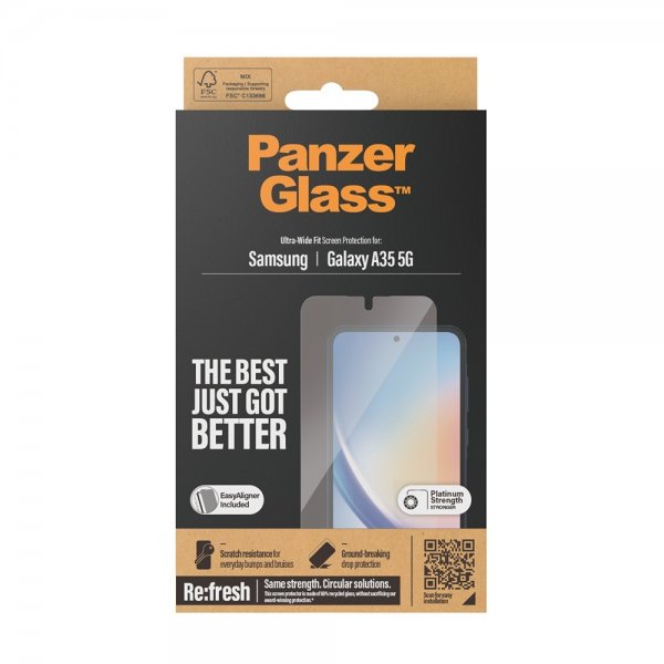 PanzerGlass Samsung Galaxy A35 Skærmbeskyttelse Ultra-Wide Fit EasyAligner