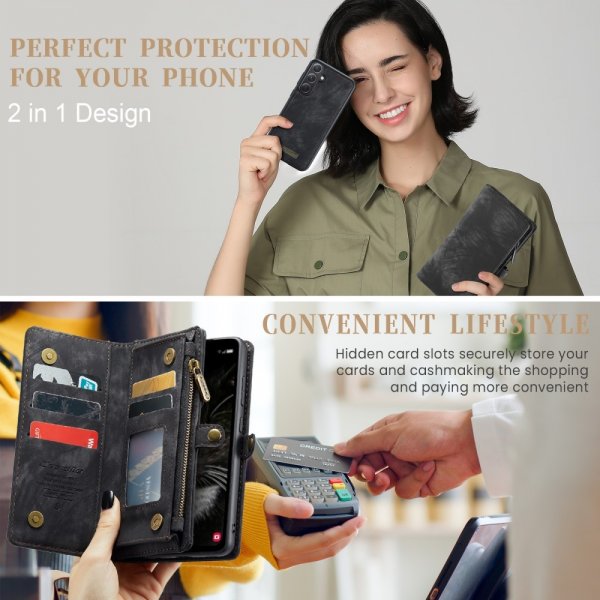 CaseMe Samsung Galaxy A36 Etui 008 Series Aftageligt Cover Sort