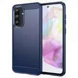 Samsung Galaxy A36/Galaxy A56 Cover Børstet Kulfibertekstur Blå