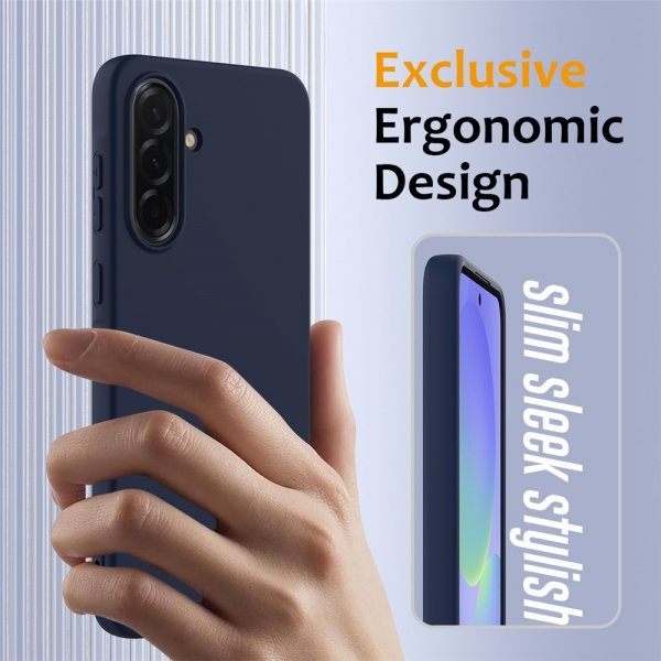 Samsung Galaxy A36/Galaxy A56 Cover med Strap Silikone MagSafe Mørkeblå