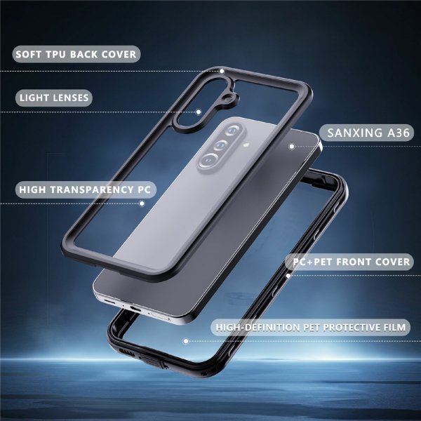 Redpepper Samsung Galaxy A36 Cover Vandtæt IP68 Sort