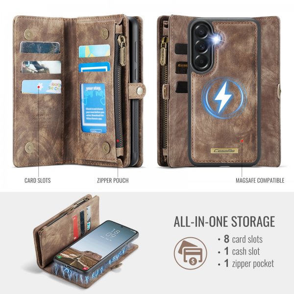 CaseMe Samsung Galaxy A37 Cover 008 Series Aftageligt Cover Brun