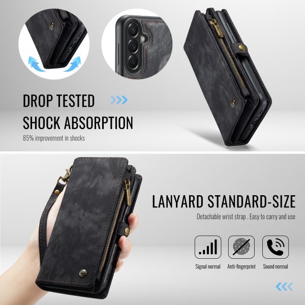 CaseMe Samsung Galaxy A37 Cover 008 Series Aftageligt Cover Sort