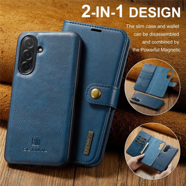 Dg.Ming Samsung Galaxy A37 Etui med Aftageligt Cover Blå