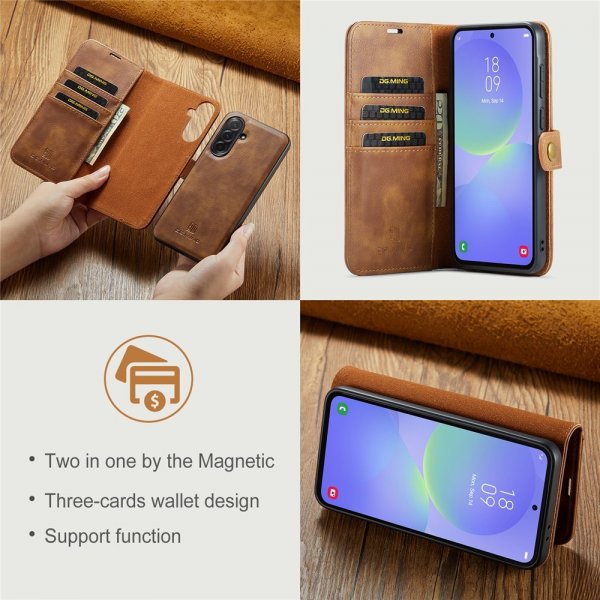 Dg.Ming Samsung Galaxy A37 Etui med Aftagelig Skal Brun