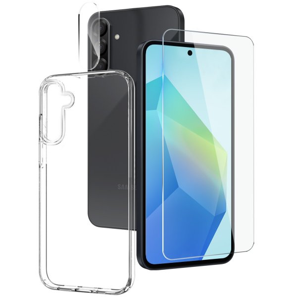 Northjo Samsung Galaxy A37 Cover med Skærmbeskytter og Kamerabeskyttelse 3-i-1
