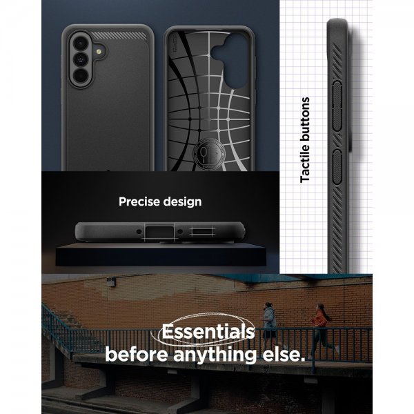 Spigen Samsung Galaxy A37 Cover Rugged Armor Matt Sort