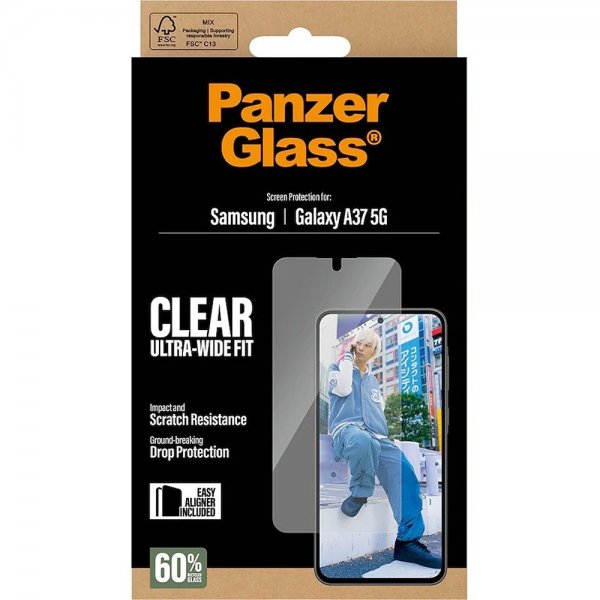 PanzerGlass Samsung Galaxy A37 Skærmbeskyttelse Ultra-Wide Fit EasyAligner