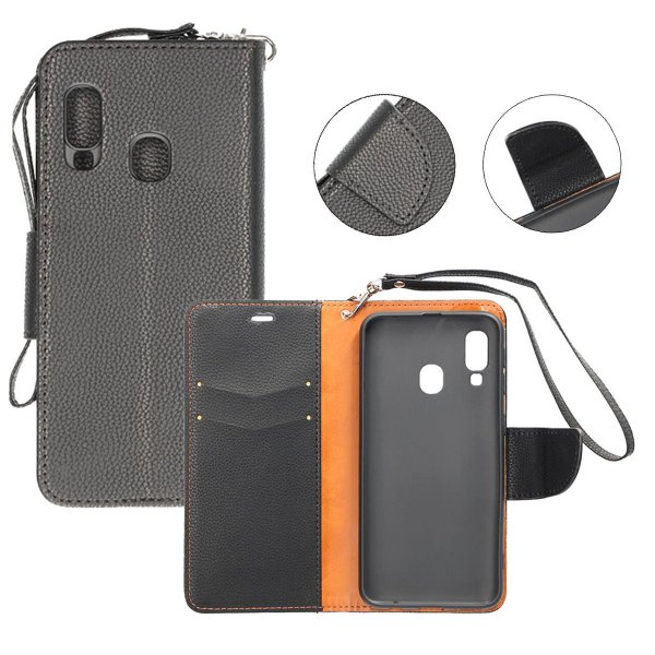 Samsung Galaxy A40 Etui med Stand Sort