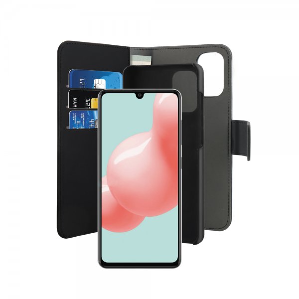 Puro Samsung Galaxy A41 Cover Wallet Detachable 2 i 1 Sort