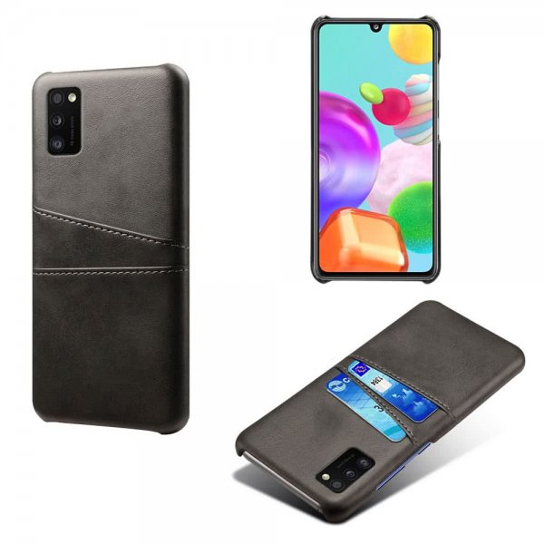 Samsung Galaxy A41 Cover med to Kortlommer Sort