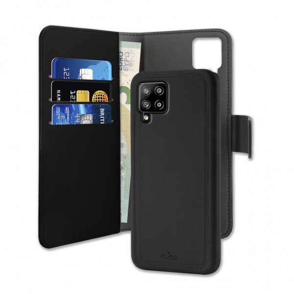 Puro Samsung Galaxy A42 5G Cover Wallet Detachable 2 i 1 Sort