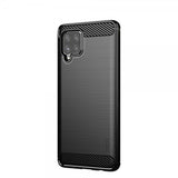 Mofi Samsung Galaxy A42 5G Cover Børstet Kulfibertekstur Sort