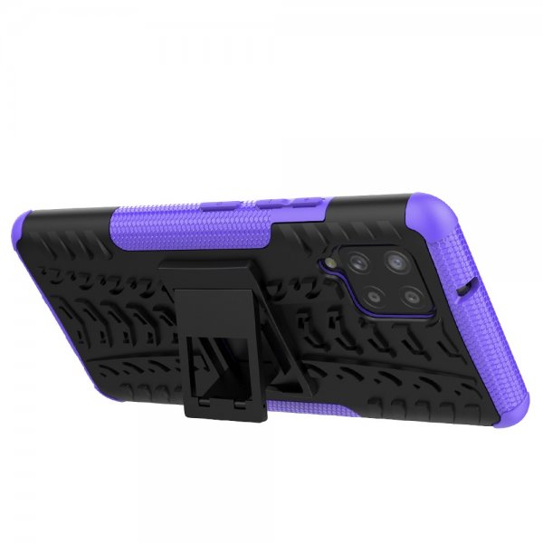 Samsung Galaxy A42 5G Cover Dækmønster Stativfunktion Lilla