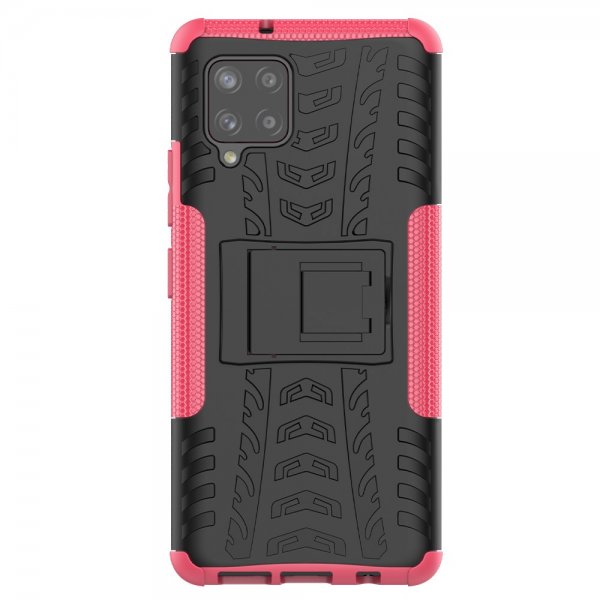 Samsung Galaxy A42 5G Cover Dækmønster Stativfunktion Magenta