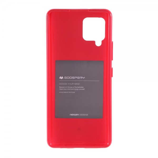 Mercury Samsung Galaxy A42 5G Cover Jelly Glitter Rød