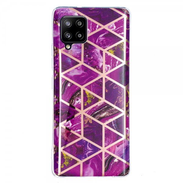 Samsung Galaxy A42 5G Cover Marmor Magenta