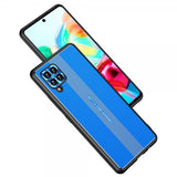 Samsung Galaxy A42 5G Cover med Metalplade Blå