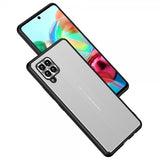 Samsung Galaxy A42 5G Cover med Metalplade Sølv