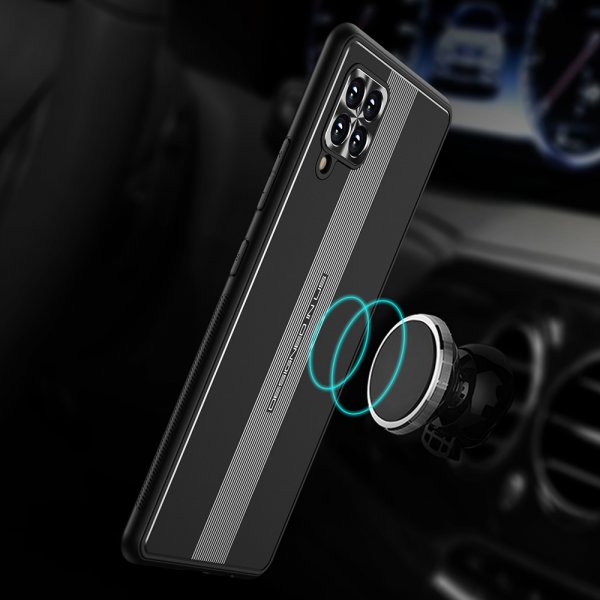 Samsung Galaxy A42 5G Cover med Metalplade Sort