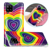 Samsung Galaxy A42 5G Cover Motiv Farverigt Hjerte Mønster