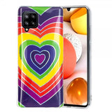 Samsung Galaxy A42 5G Cover Motiv Farverigt Hjerte Mønster