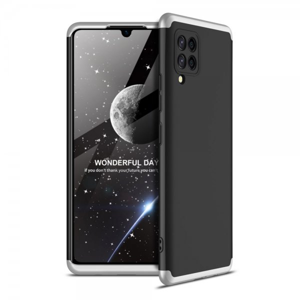 GKK Samsung Galaxy A42 5G Cover Tredelt Sort Sølv