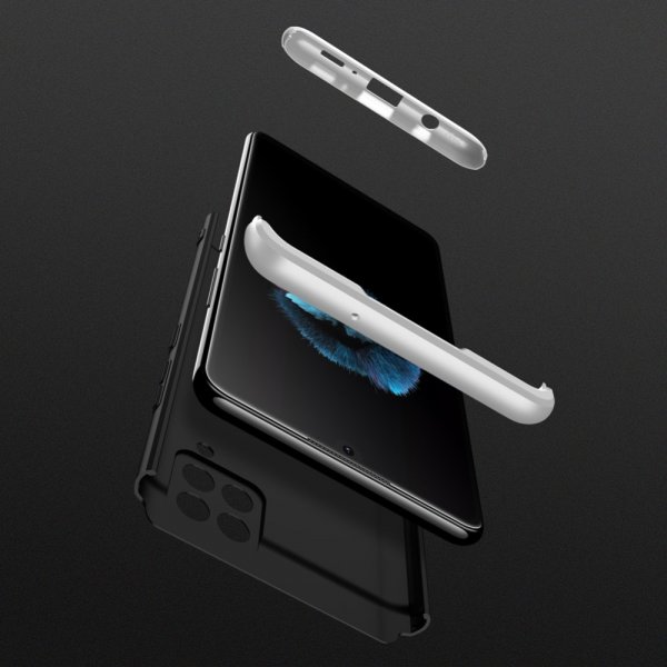 GKK Samsung Galaxy A42 5G Cover Tredelt Sort Sølv