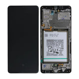 Samsung Galaxy A42 5G Skærm med LCD Display + Batteri Original - Sort