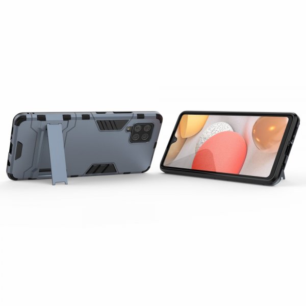 Samsung Galaxy A42 5G Cover Armor Standfunktion Blå