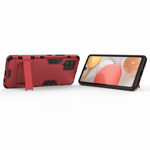 Samsung Galaxy A42 5G Cover Armor Stativfunktion Rød
