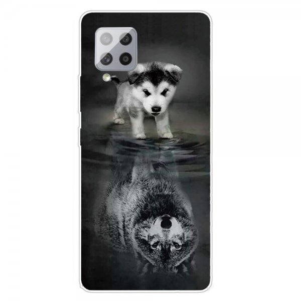 Samsung Galaxy A42 5G Cover Motiv Hund og Ulv