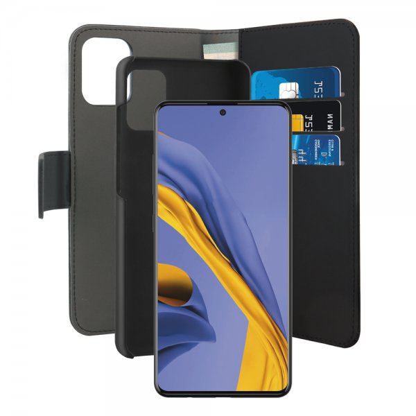 Puro Samsung Galaxy A51 Cover Wallet Detachable 2 i 1 Sort