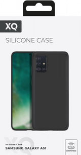 Xqisit Samsung Galaxy A51 Skal Silikonecover Sort