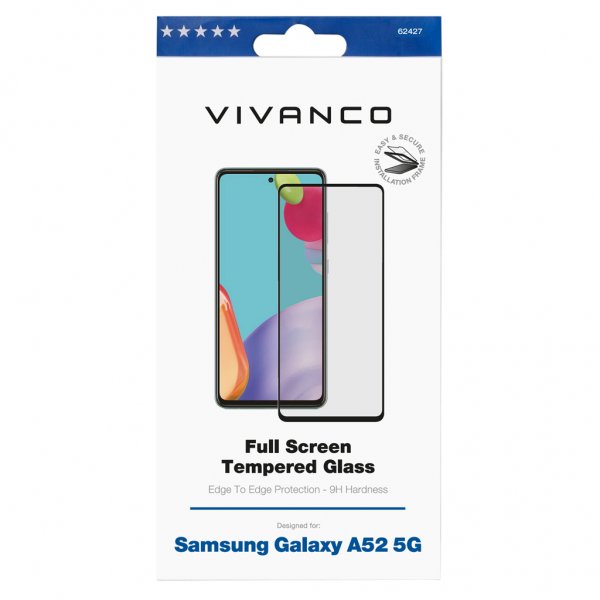 Vivanco Samsung Galaxy A52/A52s 5G Skærmbeskyttelse Fuld Skærm