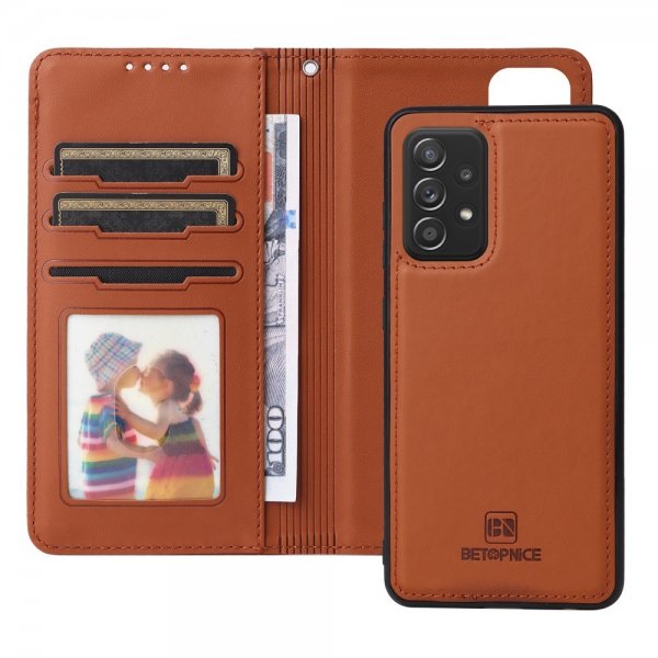 Betopnice Samsung Galaxy A52/A52s 5G Etui med aftageligt Cover 005 Brun