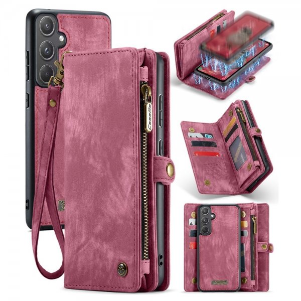 CaseMe Samsung Galaxy A55 Etui 008 Series Aftageligt Cover Rød