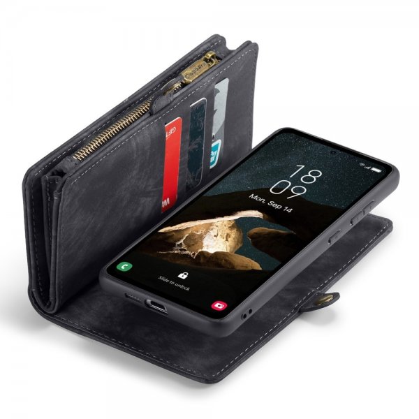 CaseMe Samsung Galaxy A55 Etui 008 Serie Aftagelig Skal Sort