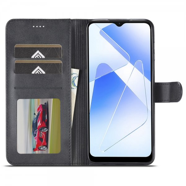 Lc.Imeeke Samsung Galaxy A55 Etui med Kortlomme Stativfunktion Sort