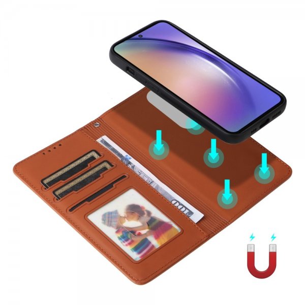 Betopnice Samsung Galaxy A55 Etui med Aftageligt Cover 005 Brun