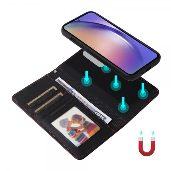 Betopnice Samsung Galaxy A55 Etui med Aftagelig Skal 005 Sort