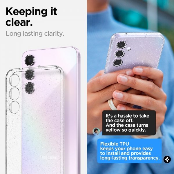 Spigen Samsung Galaxy A55 Cover Liquid Crystal Glitter Crystal Quartz