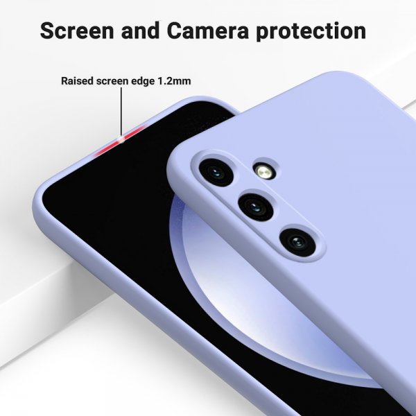 Samsung Galaxy A55 Cover med Strap Silikone Lilla