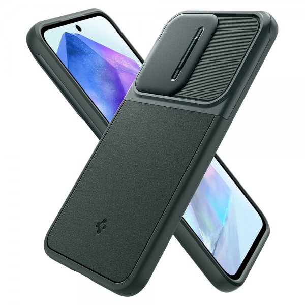 Spigen Samsung Galaxy A55 Cover Optik Armor Abyss Green